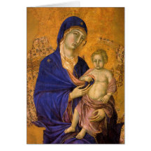Gothic Madonna and Child Greeting Card