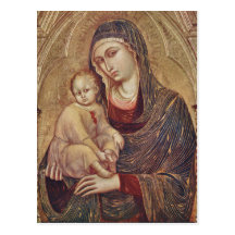 Gothic Madonna and Child Postcard