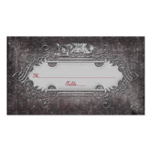 Gothic or Mediaeval Wedding Place Cards Business Card Template