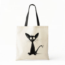 Gothic Oriental Black Cat Bag
