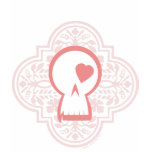 Gothic Pattern Skull Logo in pink t-shirts