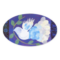 Gothic Peace Spirit Oval Sticker