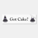Gothic Purple Birthday Cake Bumper Stickers