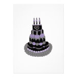 Gothic Purple Birthday Cake Custom Invitation