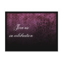 Gothic Purple Wedding, invitation postcard