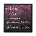 Gothic Purple Wedding, save the date magnet