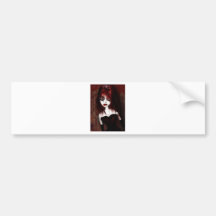 Gothic RedHead Pixie Bumper Sticker