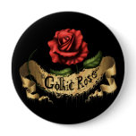 Gothic Rose Button