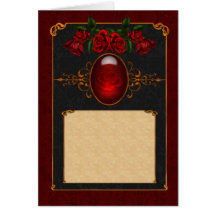 Gothic rose card