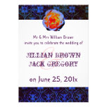 Gothic Rose Damask Wedding Custom Announcements