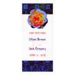 Gothic Rose Damask Wedding Program Rack Card Template