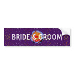 Gothic Rose Dotty  Wedding bumpersticker