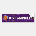 Gothic Rose Dotty  Wedding bumpersticker Bumper Stickers