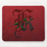 Gothic Rose Monogram K Mouse Mats
