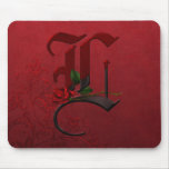 Gothic Rose Monogram K Mousemat