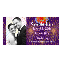 Gothic Rose Sunstar Save the Date Customised Photo Card