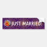 Gothic Rose Sunstar  Wedding bumpersticker Bumper Sticker