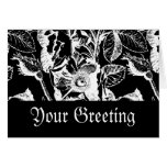 Gothic Rose White on Black Cards