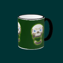 Gothic Screaming Skull Creepy Art Mug mugs