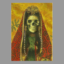 Gothic Skeleton Witch ACeO Artists Trading Cards business cards