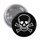 GOTHIC SKULL CROSSBONES PIN