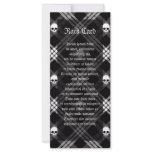 Gothic Skull Tartan Plaid rack cards