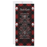 Gothic Skull Tartan Plaid rack cards