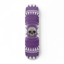 Gothic Skull Tribal Fractal Design: Skateboard #7