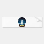 Gothic Snowman Snow Globe Bumper Sticker