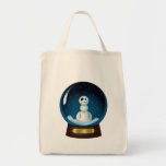 Gothic Snowman Snow Globe Canvas Bag