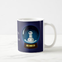 Gothic Snowman Snow Globe Mugs