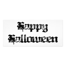 Gothic Stamp Happy Halloween Customized Rack Card