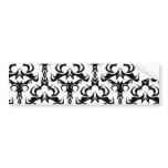 Gothic Style Damask Pattern Bumper Sticker