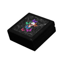 Gothic sugar skull & butterflies gift box