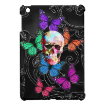 Gothic sugar skull & butterflies cover for the iPad mini