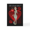 Gothic Valentine's Day Card With Moonies Rag Doll