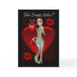 Gothic Valentine's Day Card With Moonies Rag Doll