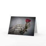 Gothic Valentine's day skeleton holding a rose cards