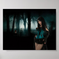 Gothic Vampire Prowls the Woods