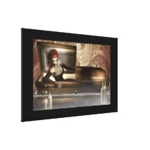 Gothic Vampire Stretched Canvas Print
