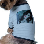 Gothic vampire woman black hair original art ELD pet clothing