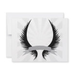 Gothic Wings Crest Design Custom Invitations