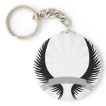 Gothic Wings Crest Design Key Chain