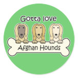 Gotta Love Afghan Hounds stickers