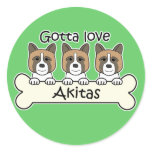 Gotta Love Akitas Sticker