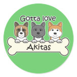 Gotta Love Akitas stickers