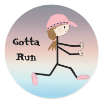 Gotta Run Round Stickers