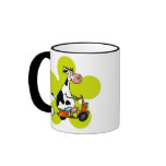 gotta scoot green flower mug