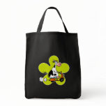 gotta scoot green flower tote bags