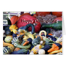 Gourds & Squash Thanksgiving card